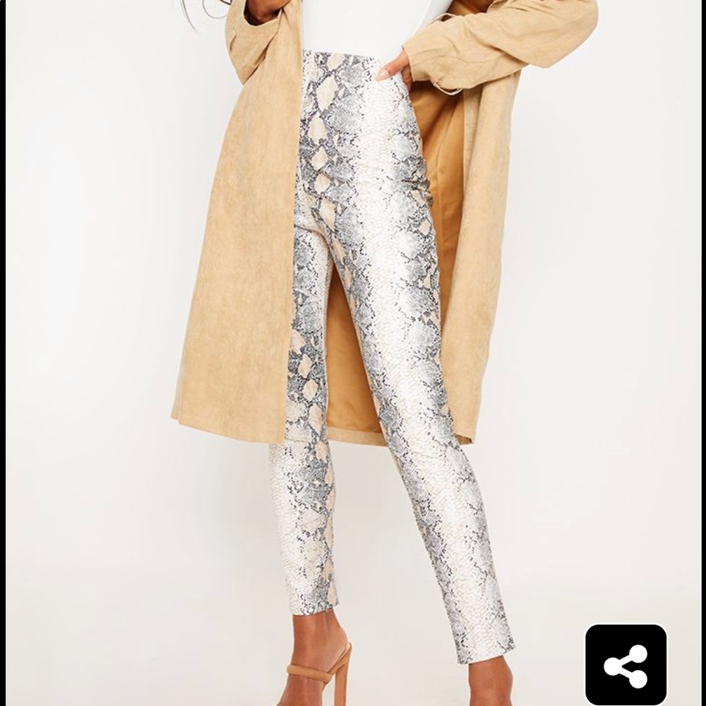Snakeskin trousers